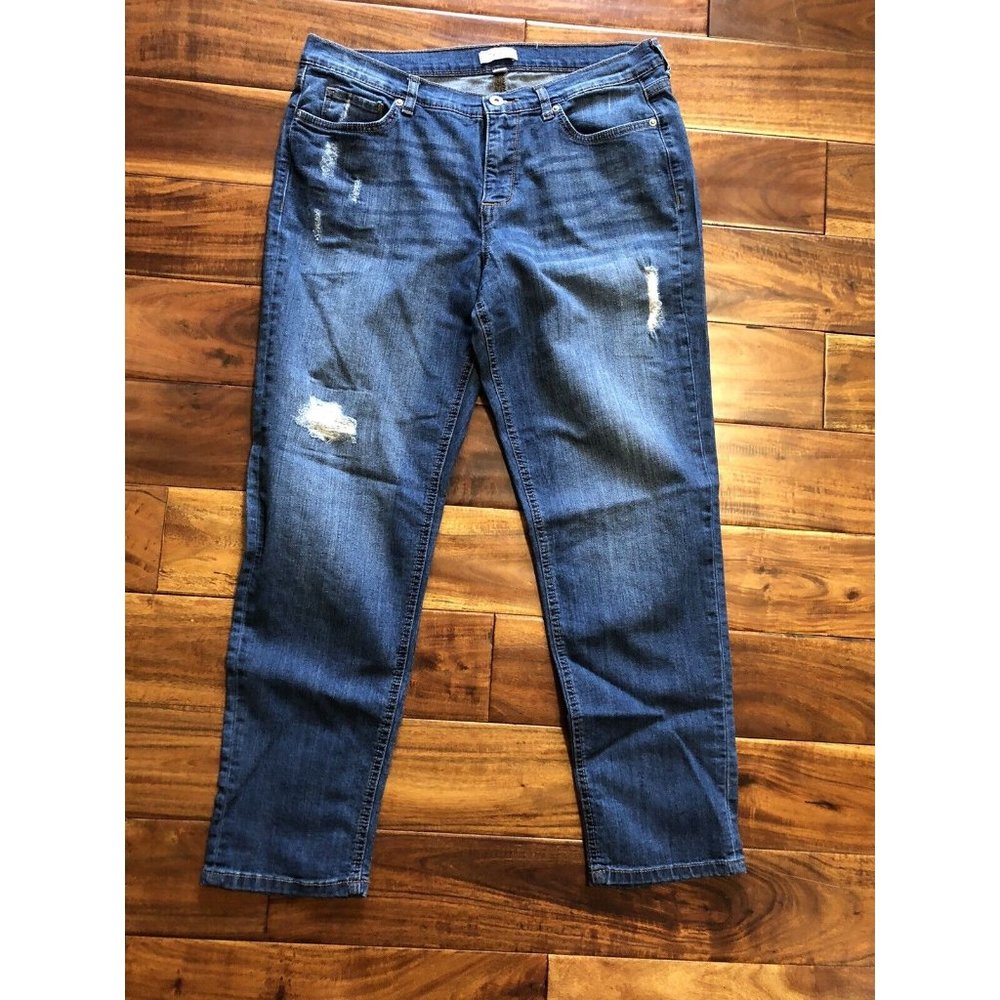 Great Northwest Indigo Jeans Denim Size 12 Med Wash Capri Women's Denim